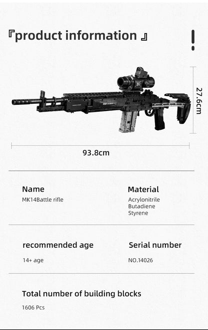 Brick Blasters™ MK14 Toy Building Block Gun