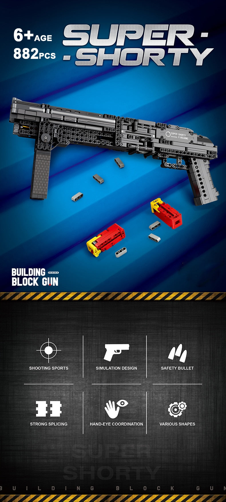 Brick Blasters™ Super Shorty Toy Building Block Gun