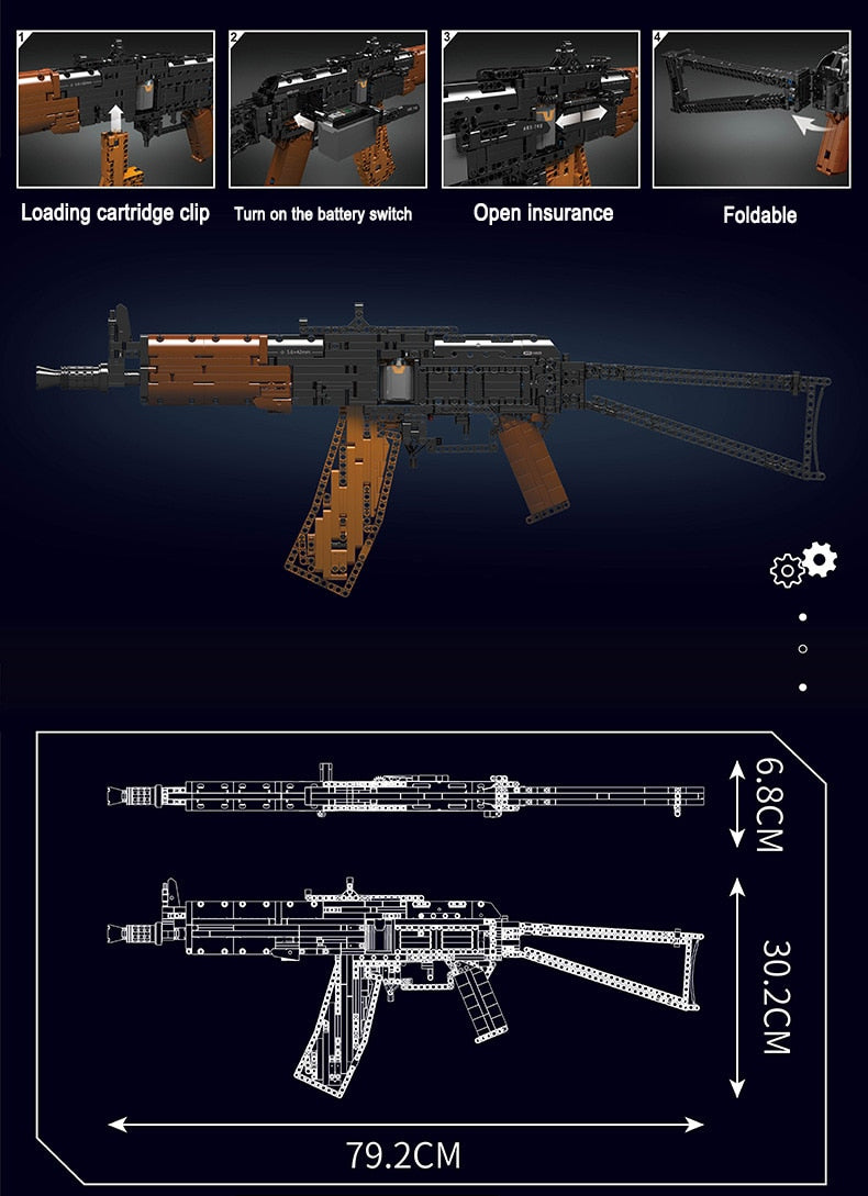 Brick Blasters™ AK-74U Toy Building Block Gun