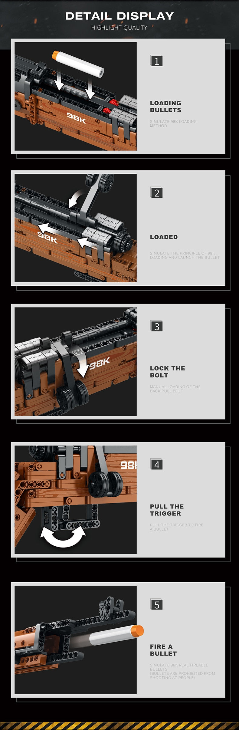 Brick Blasters™ Kar98K Toy Building Block Gun