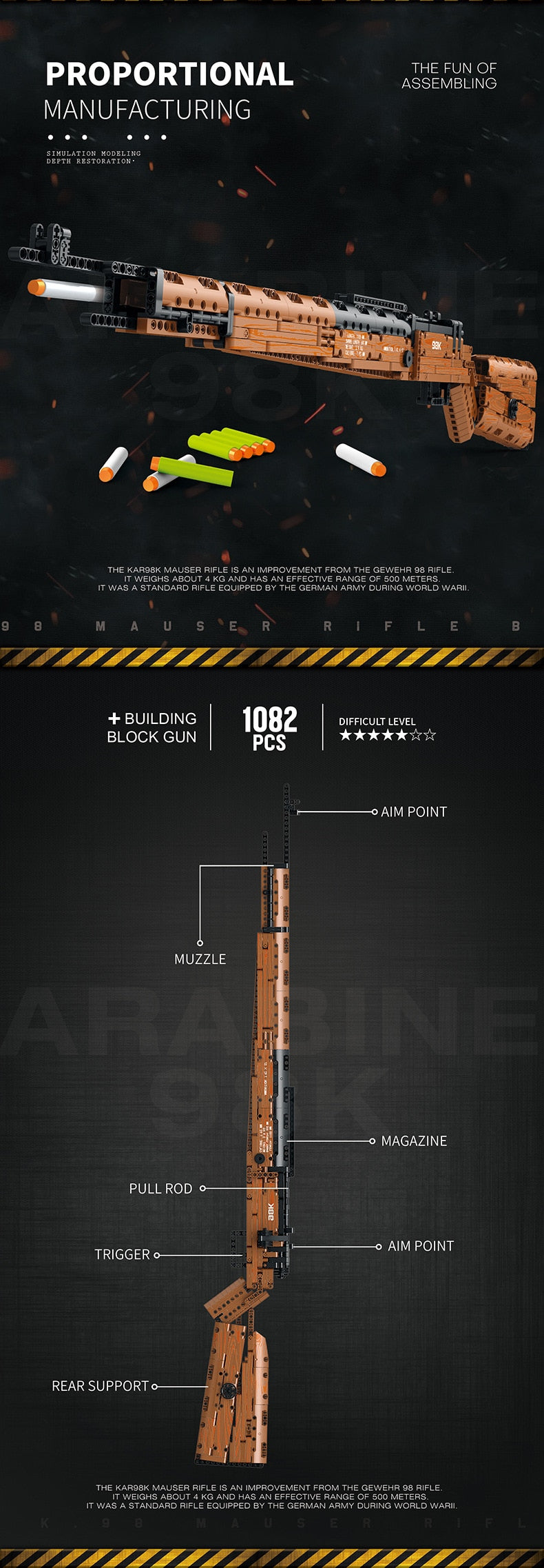 Brick Blasters™ Kar98K Toy Building Block Gun