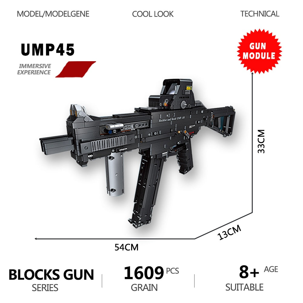 Brick Blasters™ UMP45 Toy Building Block Gun